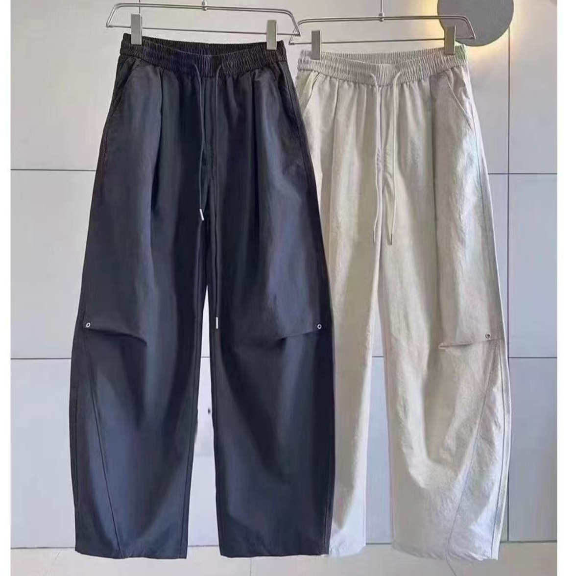 【异素服饰】330/春夏季新款户外直筒伞兵休闲时尚潮流直筒弯刀裤