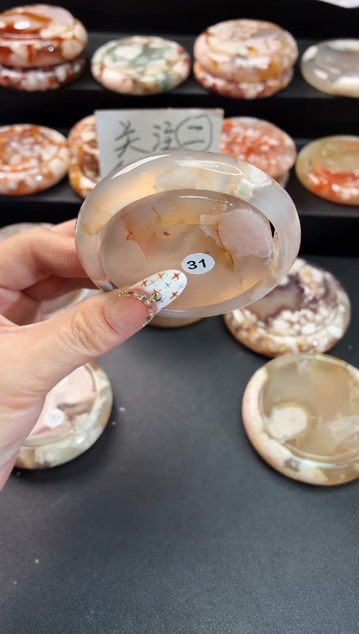 手镯玛瑙/玉髓未镶嵌石英质玉55圈54/55带(赠送镯心)