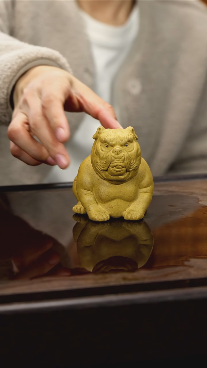 紫砂茶宠紫砂恶霸犬