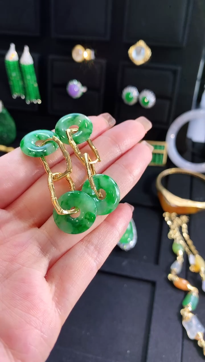 【闪购商品】翡翠耳饰银S925镶嵌不挑不选 多样性发货 发其一