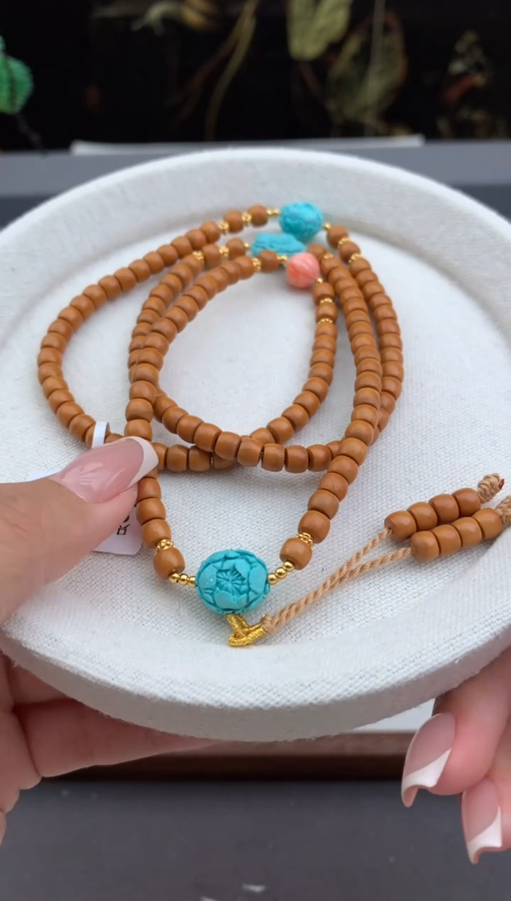 未镶嵌绿松石项链多圈顺.A130