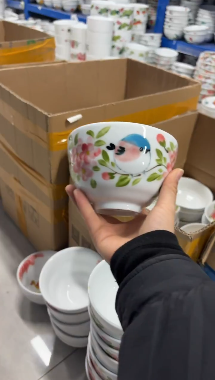 景德镇高温陶瓷食品级手绘釉中彩-墩墩碗