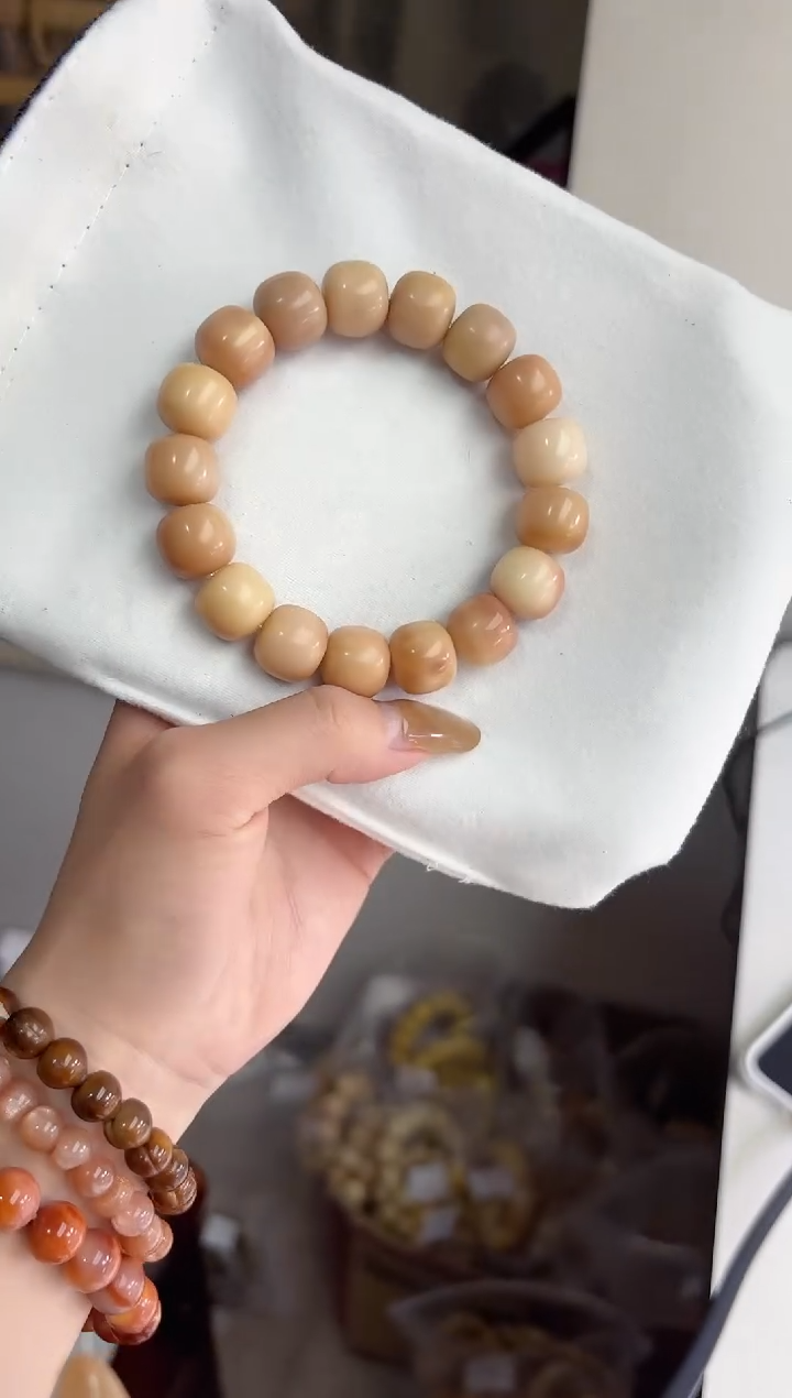 手串菩提根/象牙果沐p76紫美人干磨桶珠13*14mm手串