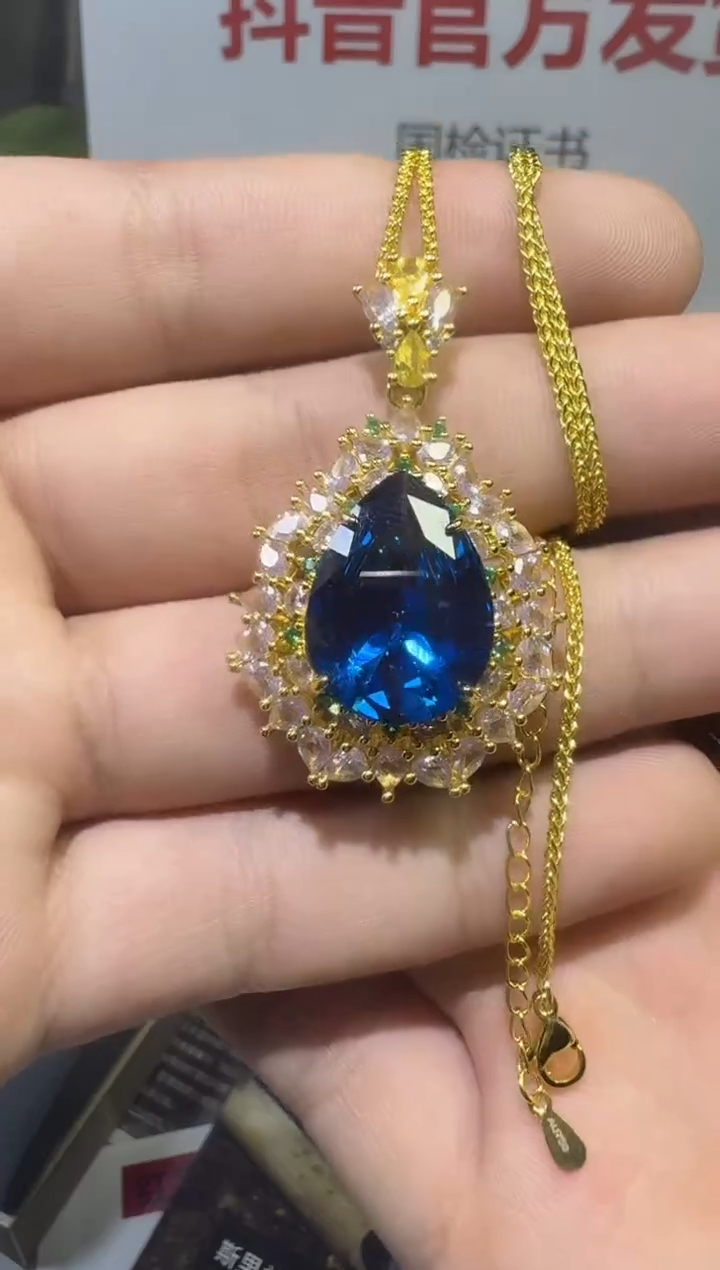 18蓝宝石（处理）k黄色