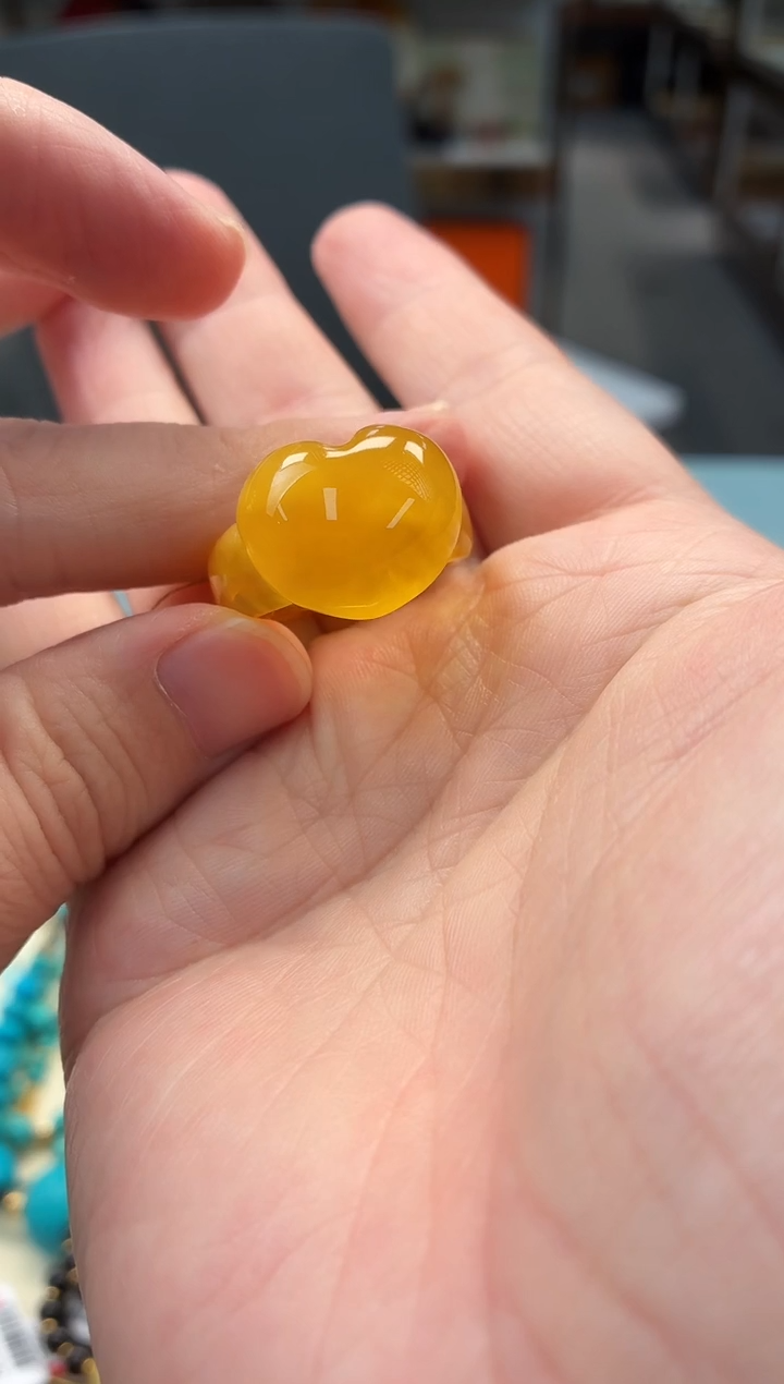 琥珀未镶嵌戒指戒环