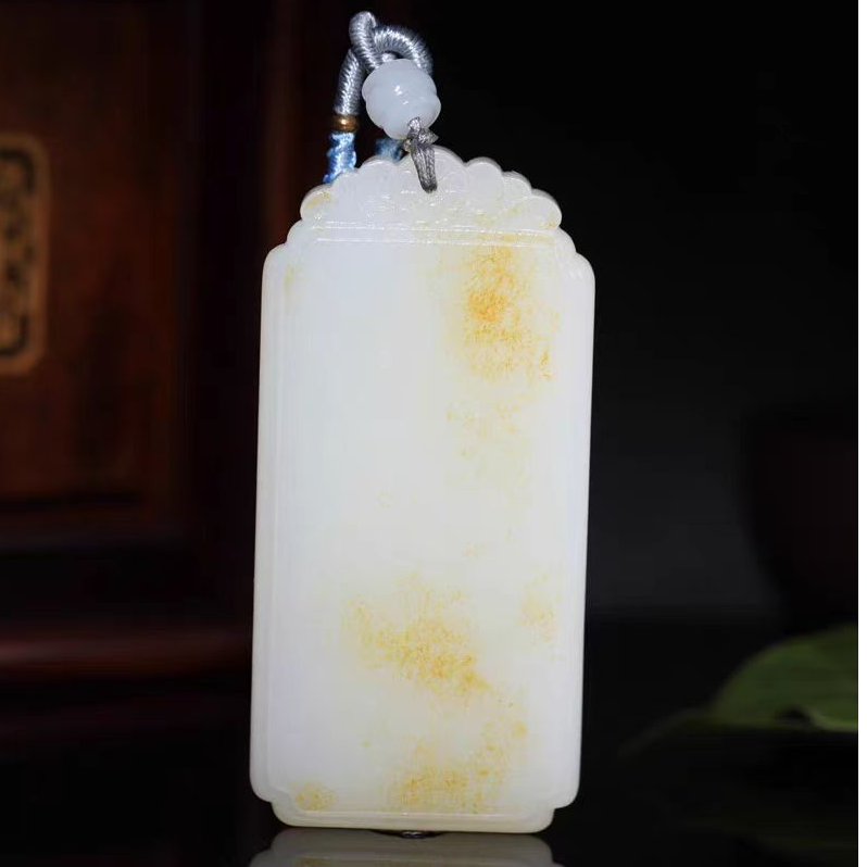 非金属珐琅吊坠 新疆白皮无事牌吊坠挂件