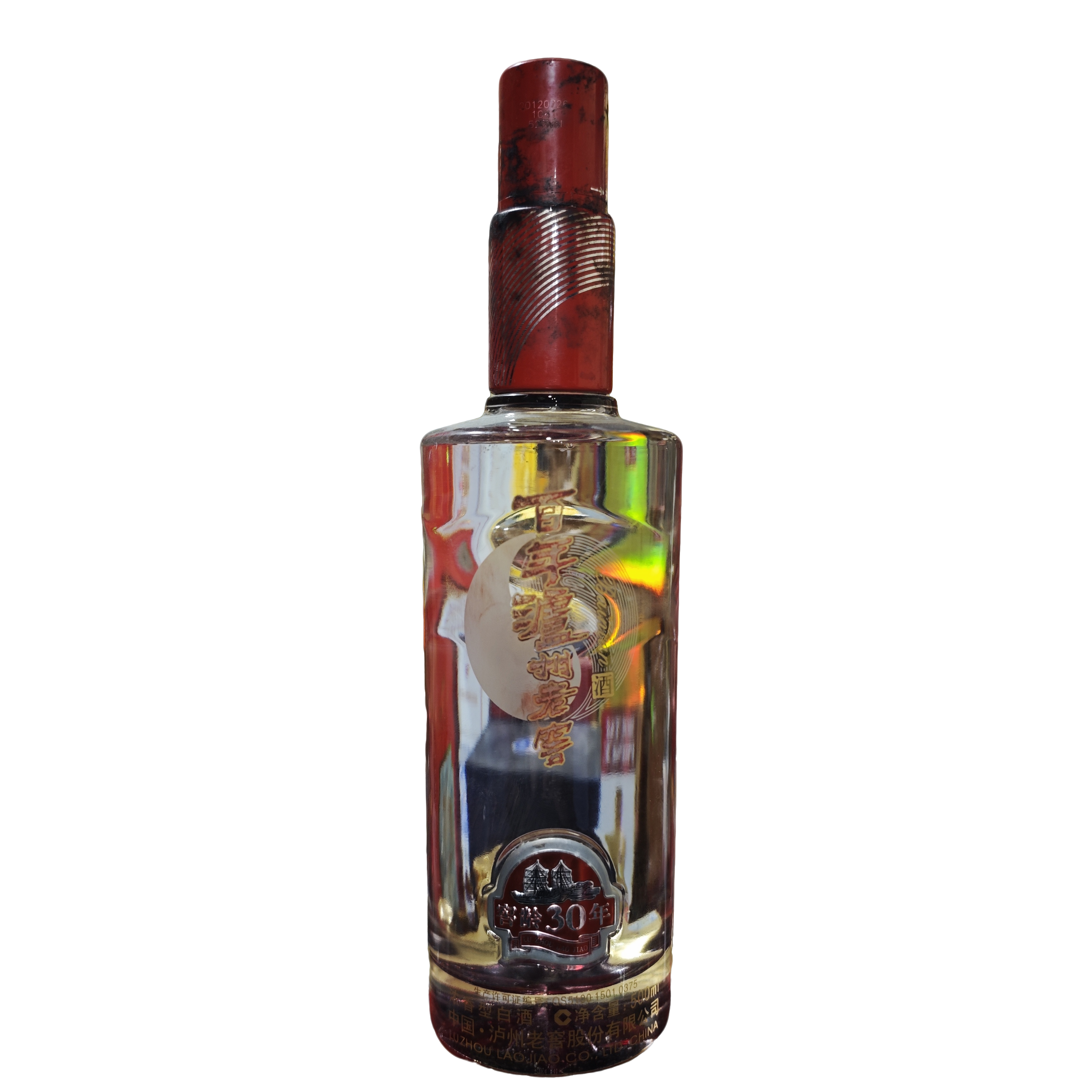泸州老窖百年窖龄30年（2012年裸瓶品鉴）浓香型白酒52度500ml
