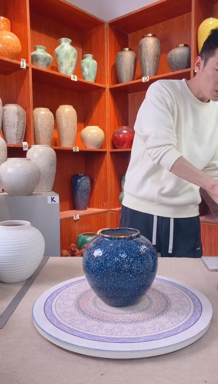 【闪购商品】瓶紫水晶 小号  陶瓷花瓶 无花