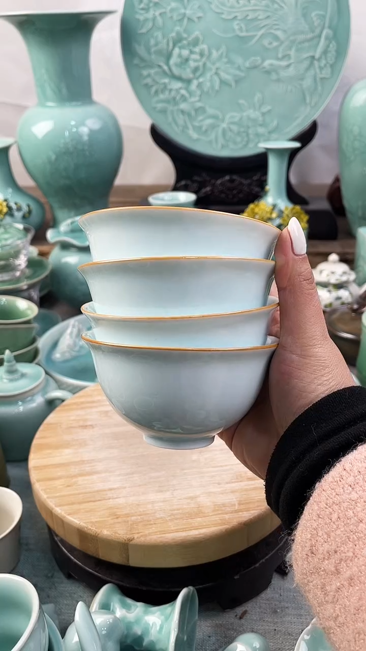 【闪购商品】4个 特价福利 微瑕 慧仙青瓷