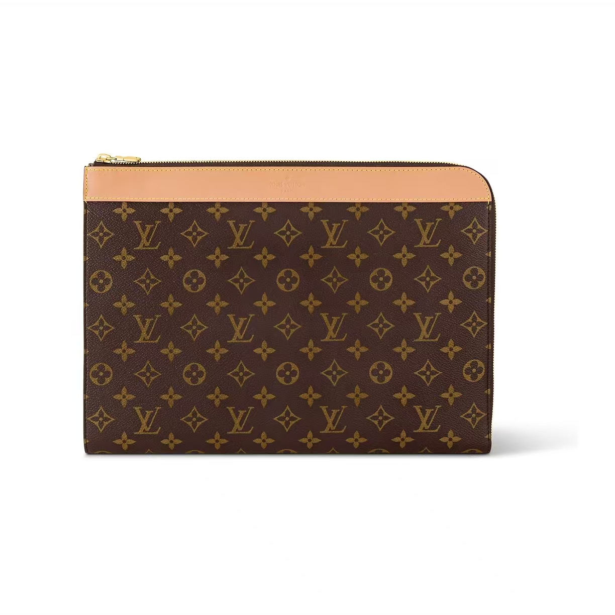 95新 LouisVuitton/路易威登 23年新款棕老花手拿包/S33/赠钥匙扣
