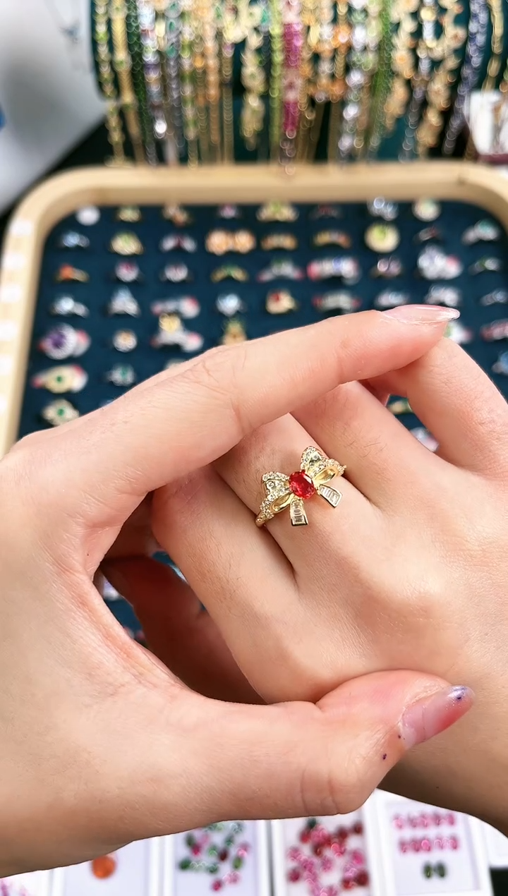 【闪购商品】蓝宝石戒指14K金镶嵌A50