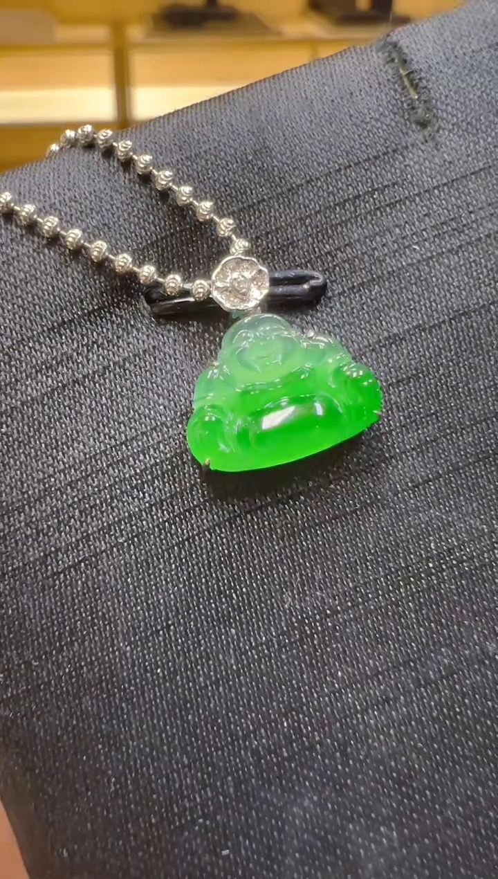 【闪购商品】翡翠吊坠(不含链)18K金镶嵌(迷你）多样性团购发一件