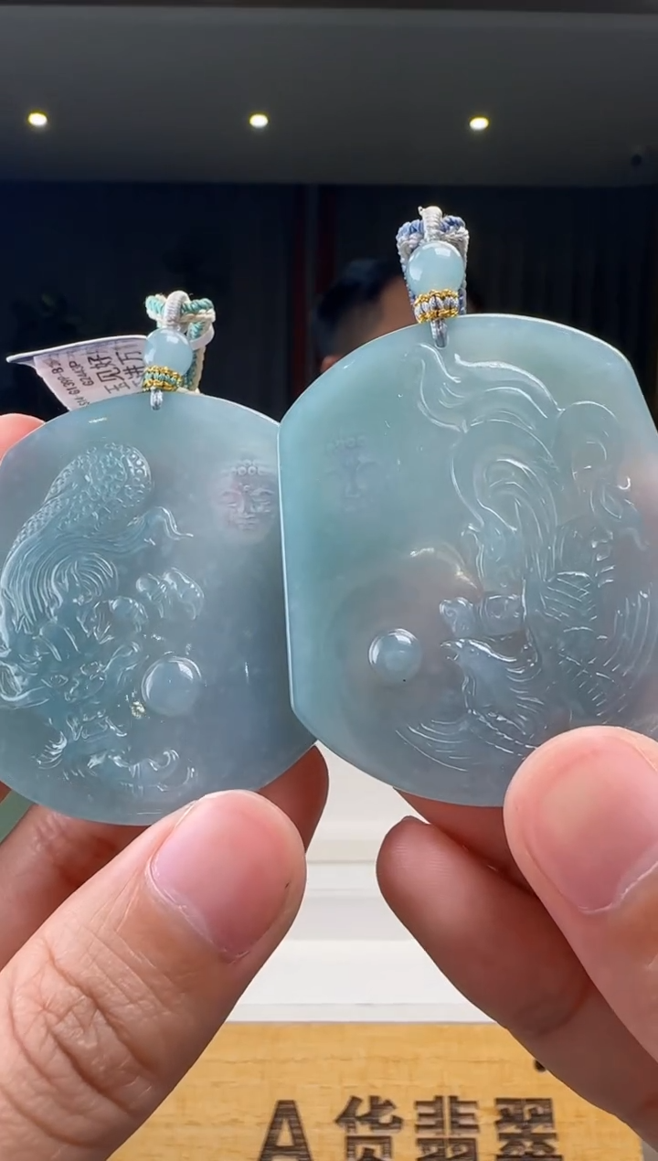 【闪购商品】翡翠颈饰未镶嵌多样性发其一对XM@@WS50310H0