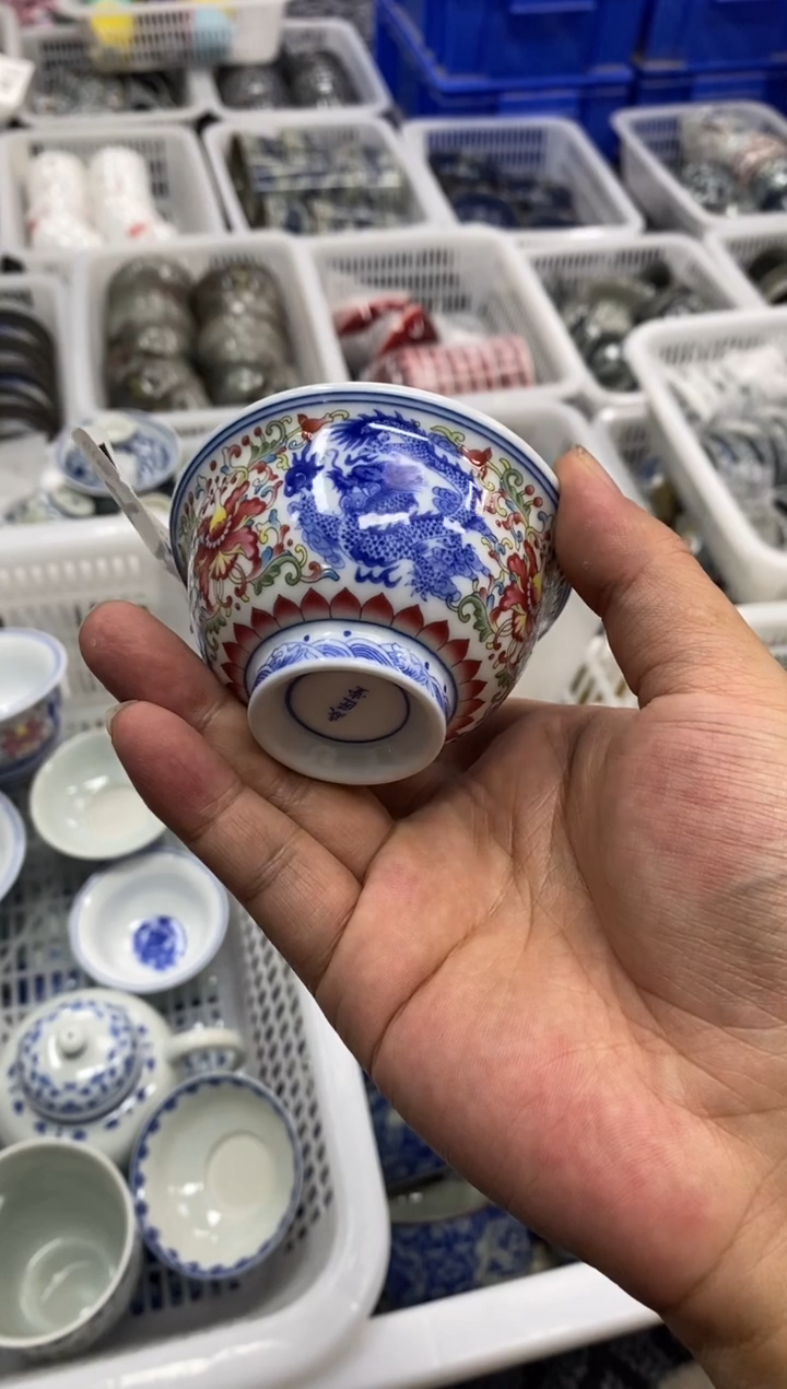 陶瓷景德陶瓷茶具容量约80