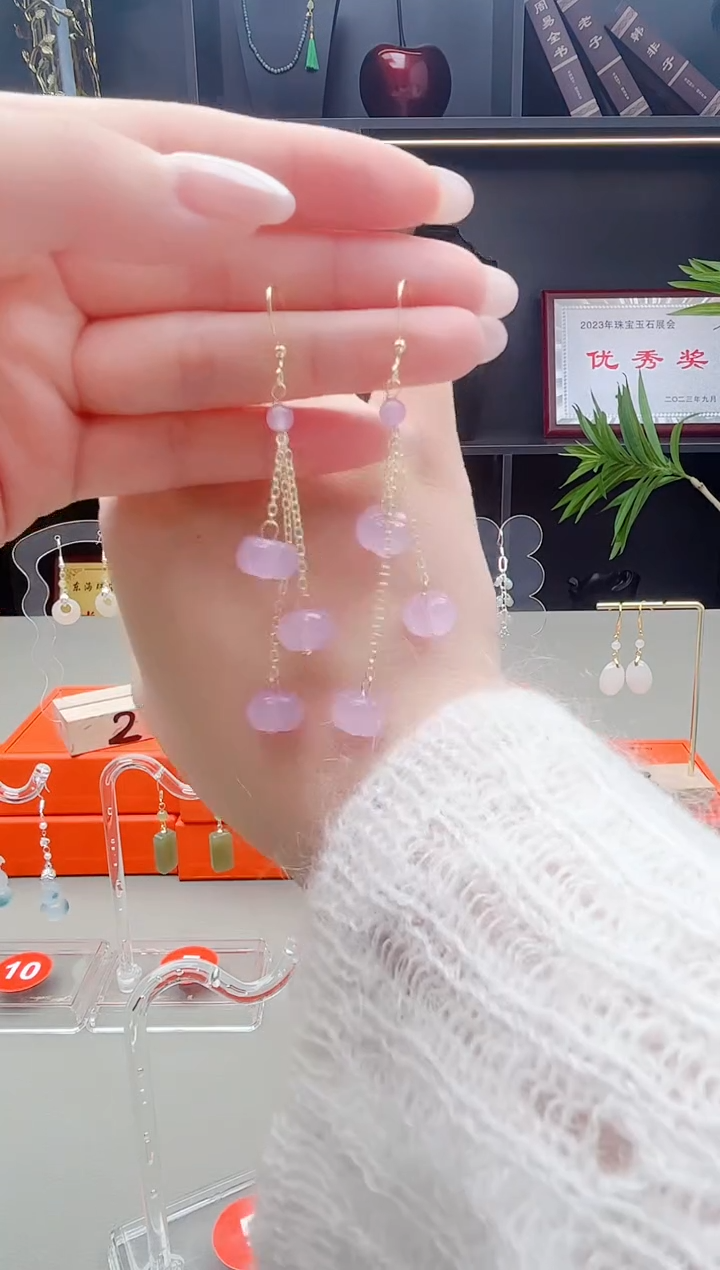 未镶嵌耳钉玛瑙/玉髓X05 