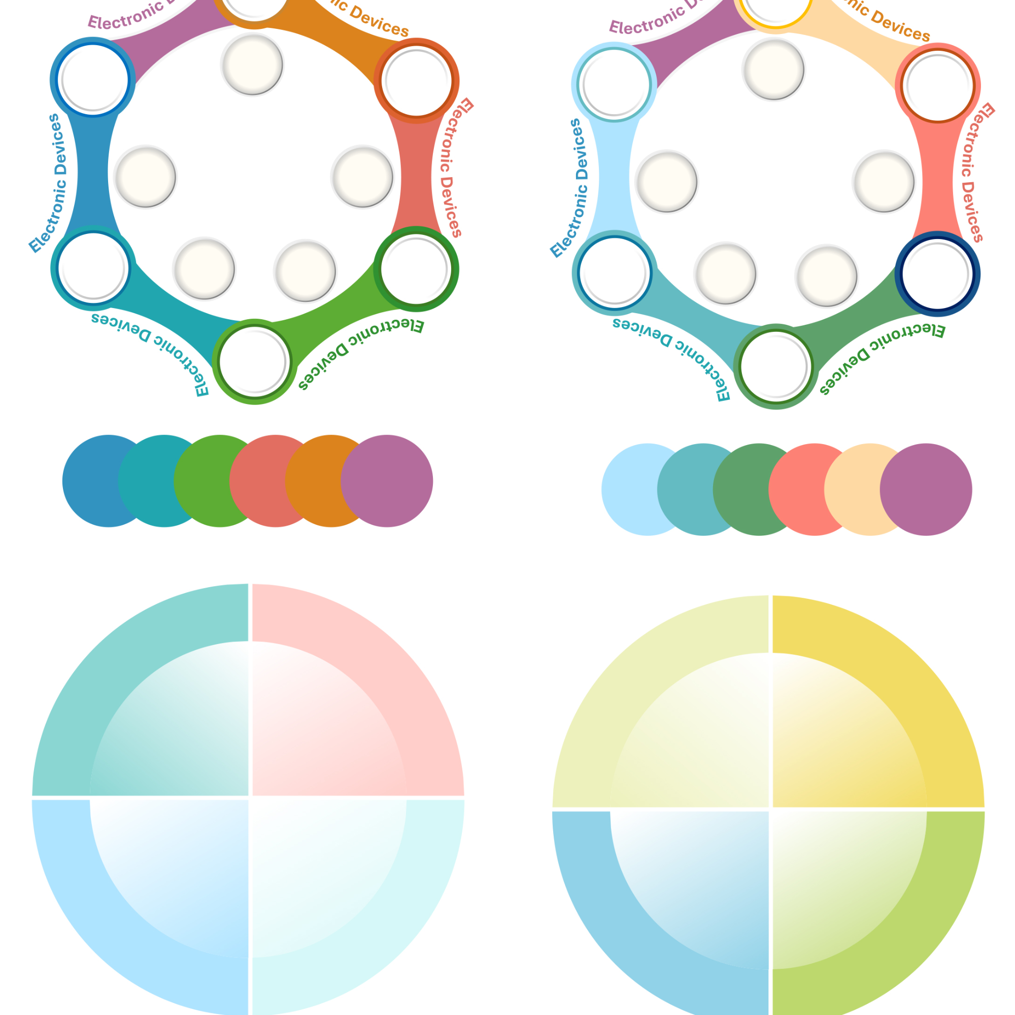 超好看圆形科研绘图模板（ai、ppt可编辑）