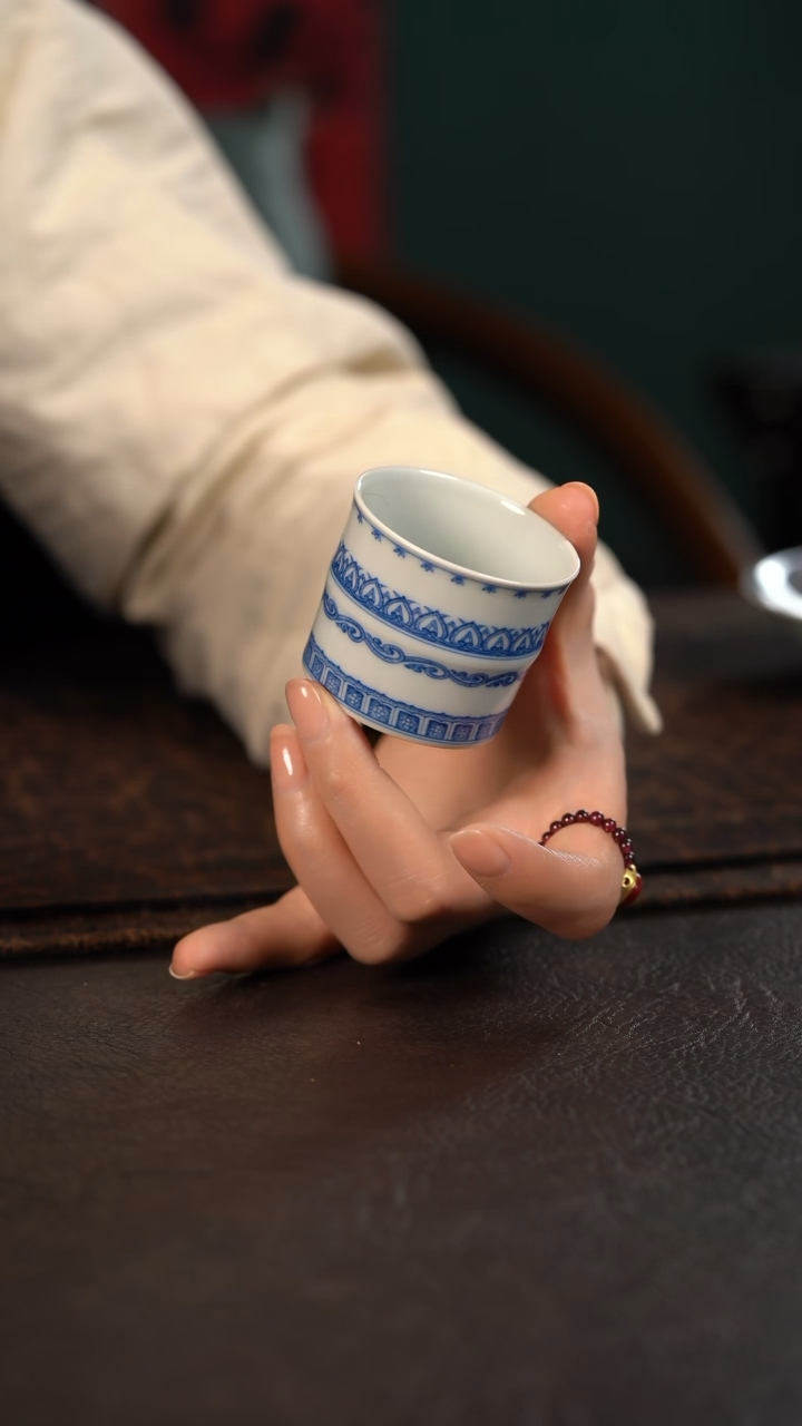 【闪购商品】杯聚澜堂点工宝相竹节杯