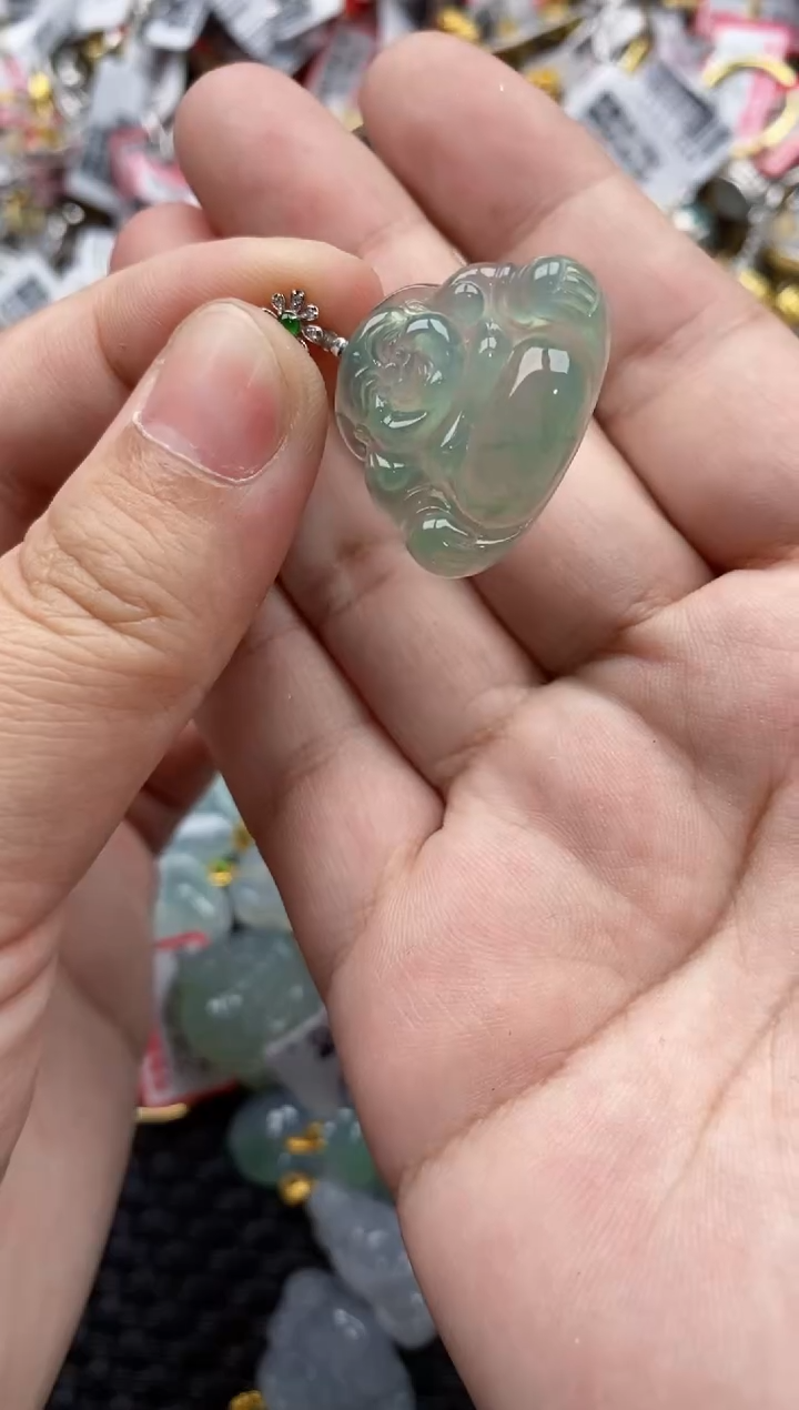 【闪购商品】翡翠戒指18K金镶嵌55555---6