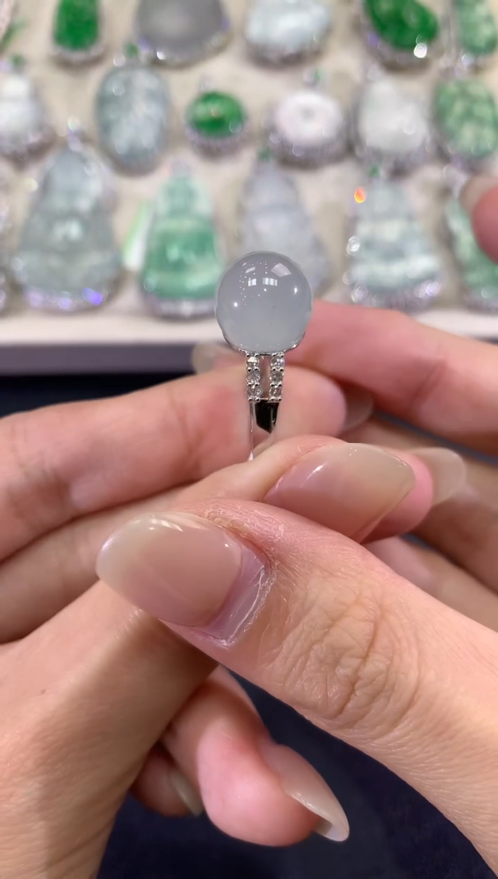 【闪购商品】翡翠戒指18K金镶嵌D20   