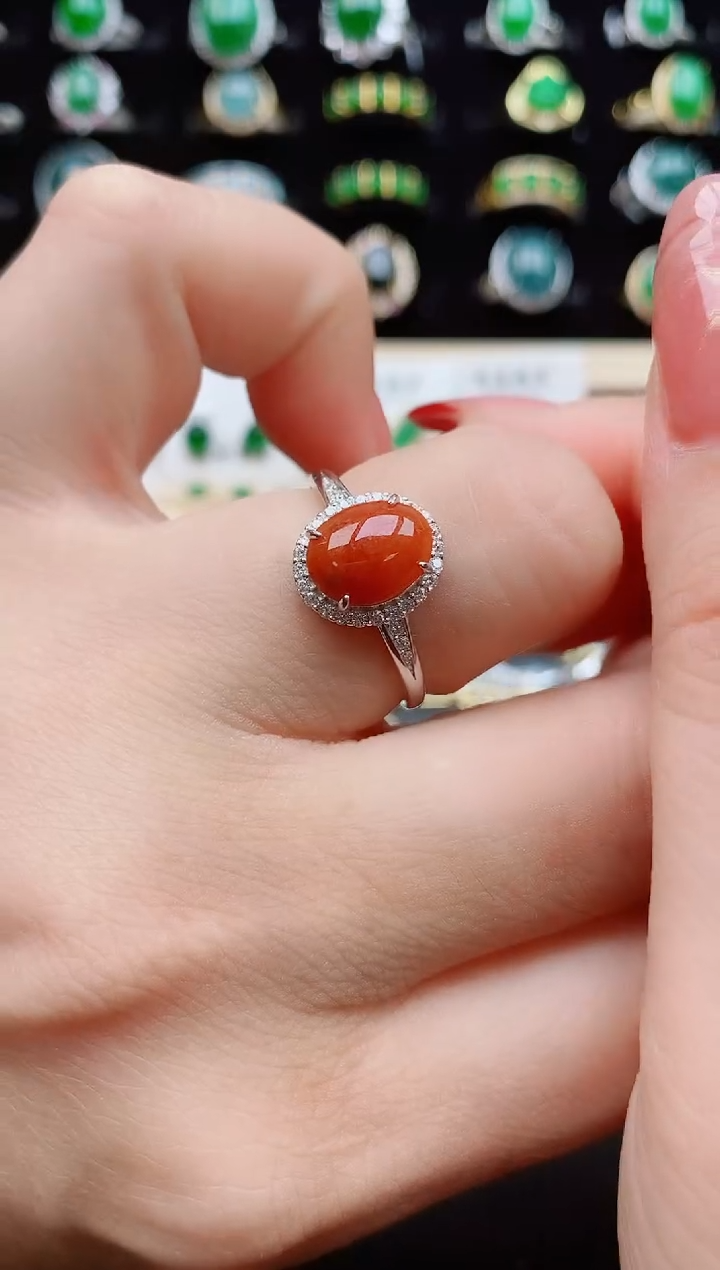 【闪购商品】翡翠戒指银S925镶嵌21321