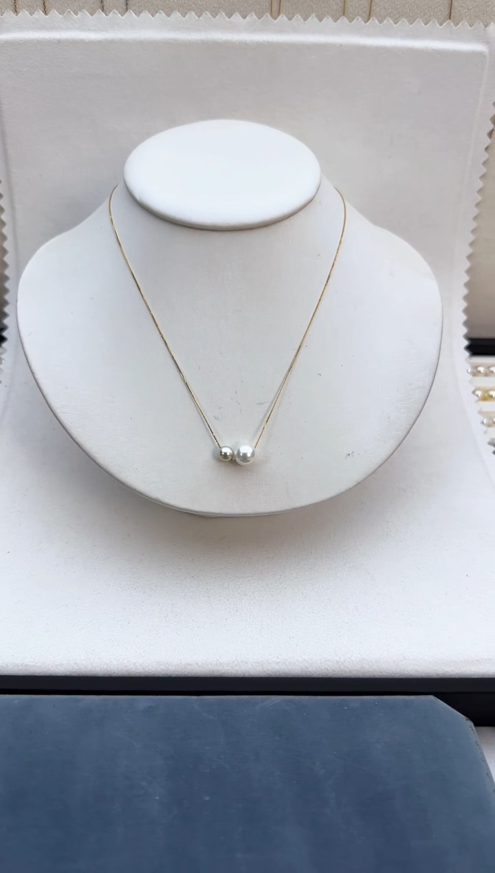 【闪购商品】海水珍珠颈饰18K金镶嵌6-9