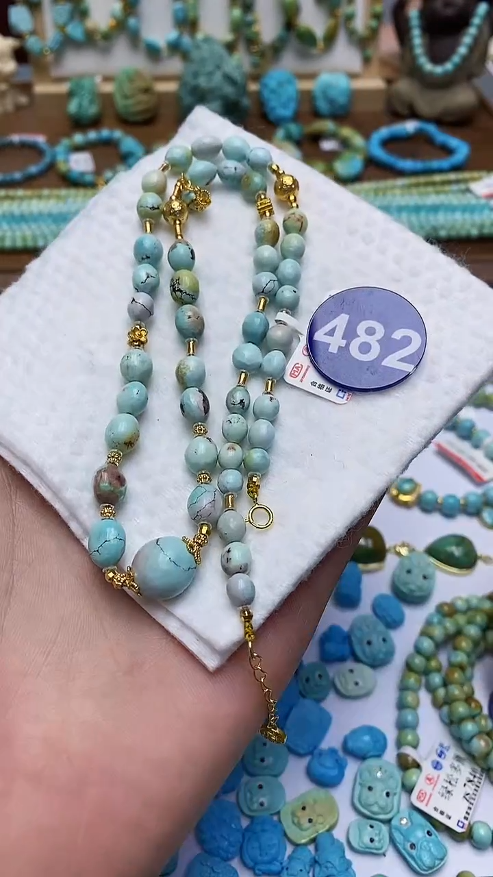 【闪购商品】绿松石项链银S925镶嵌482