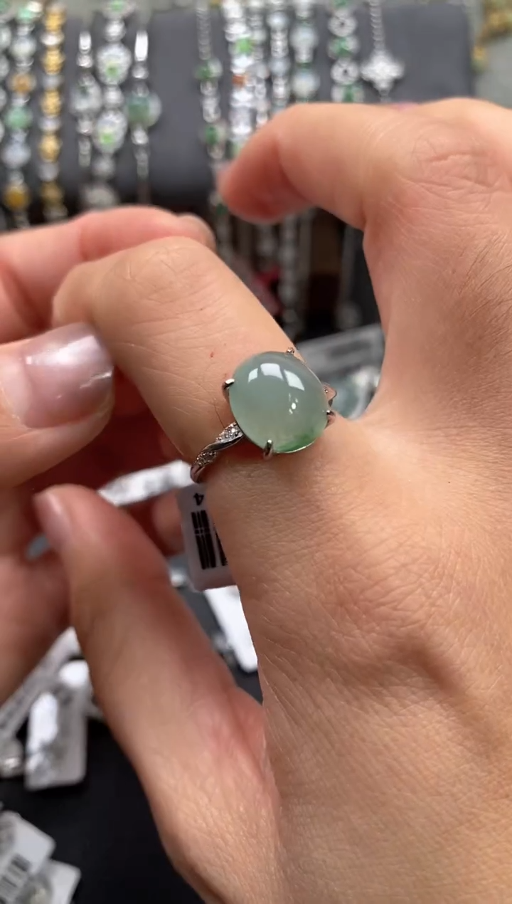 【闪购商品】翡翠戒指银S925镶嵌11111--2