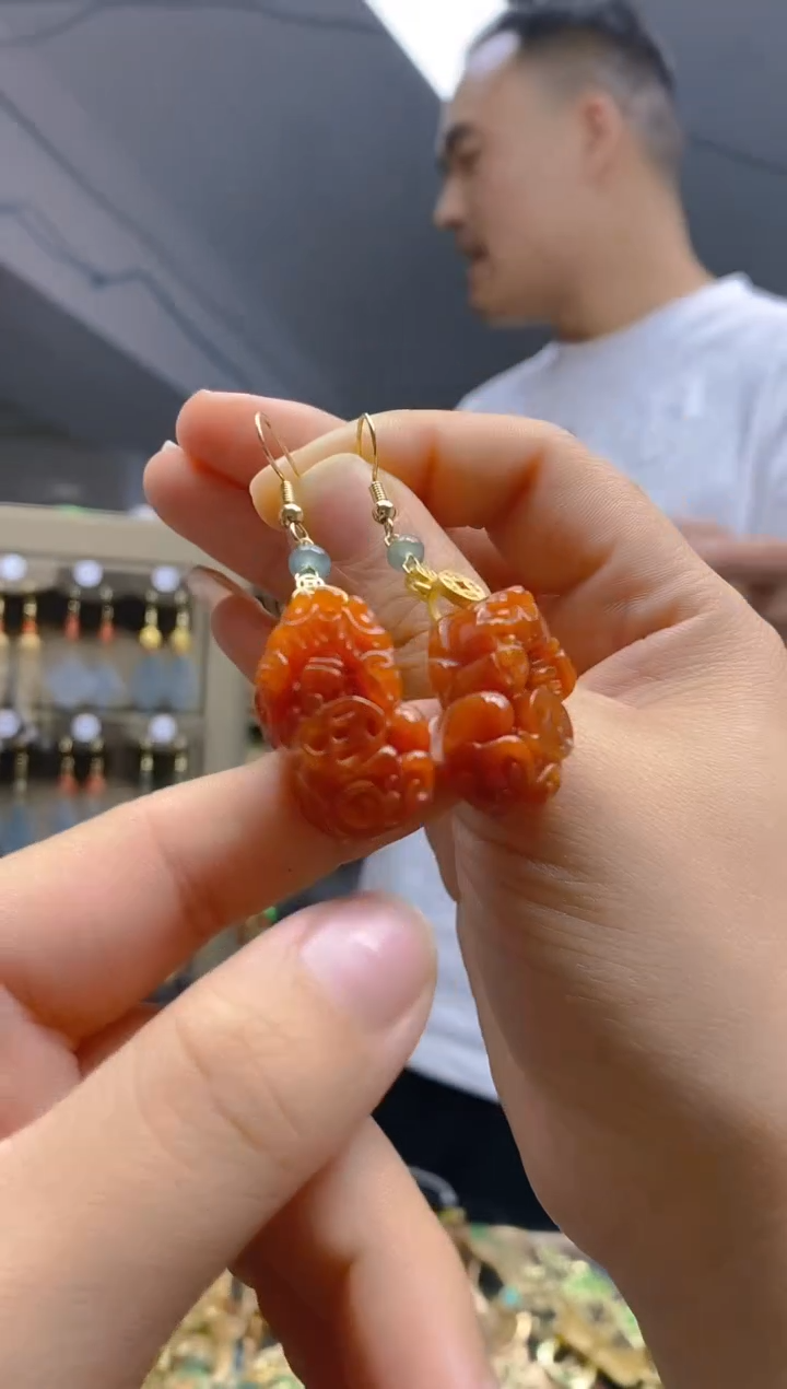 【闪购商品】翡翠耳饰合金0353翡翠耳钩