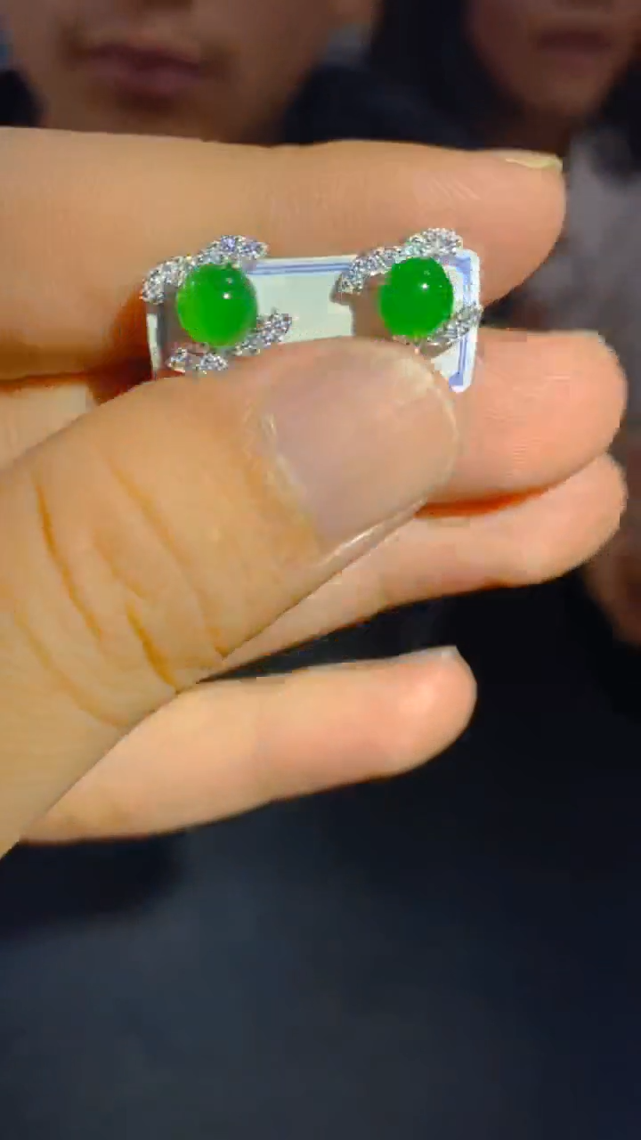 【闪购商品】翡翠耳饰未镶嵌0011733204多样性发其一