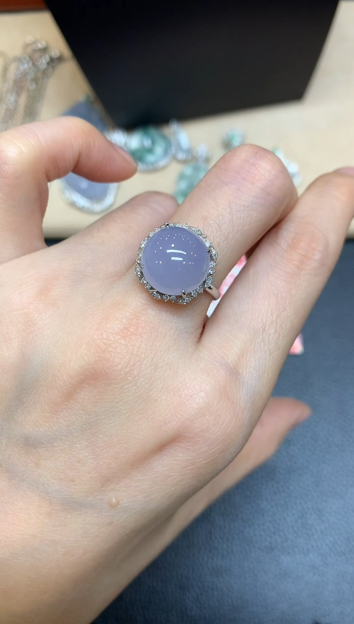 【闪购商品】翡翠戒指18K金镶嵌【无服务费