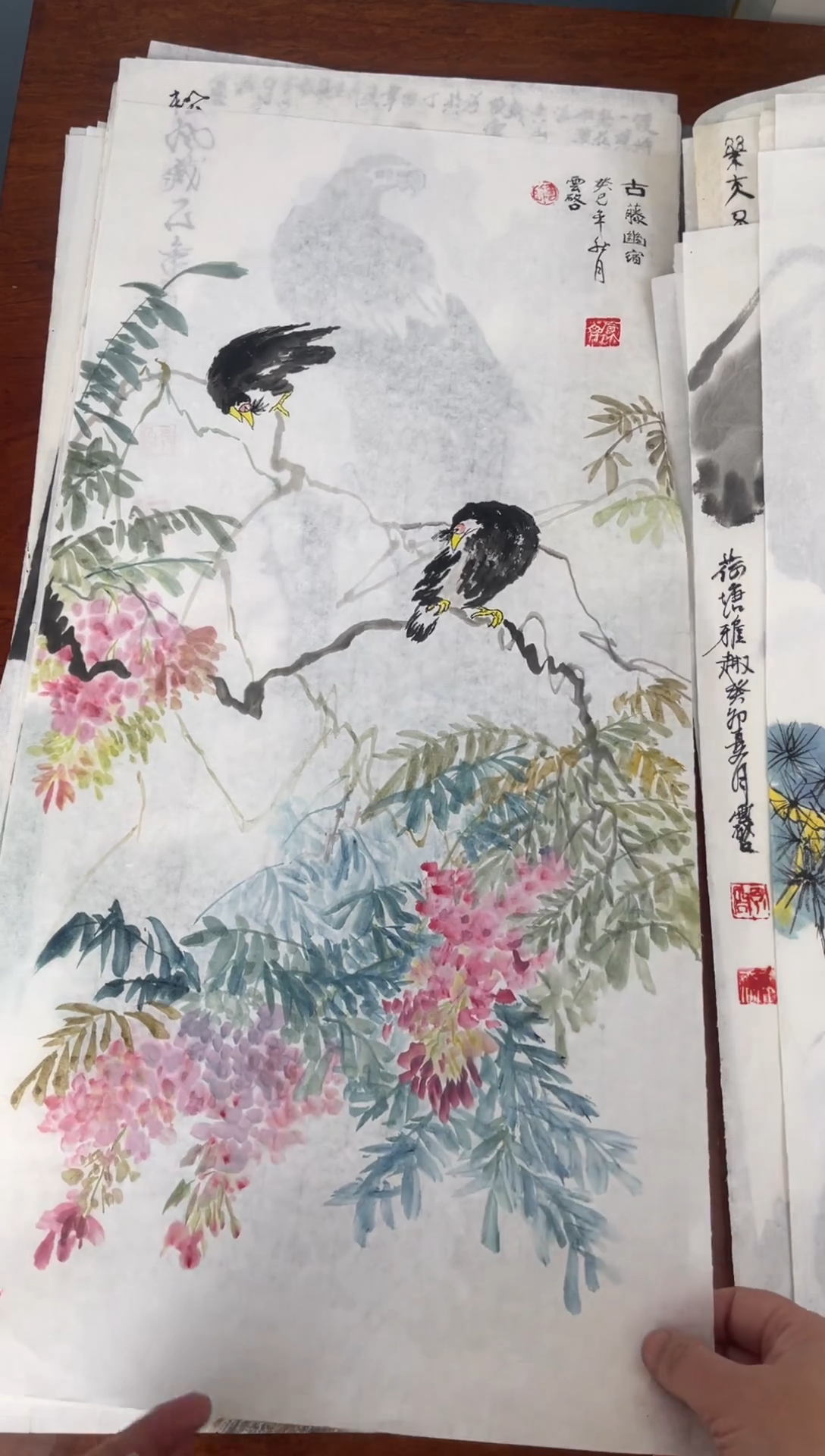 国画随*国画山水花鸟作品