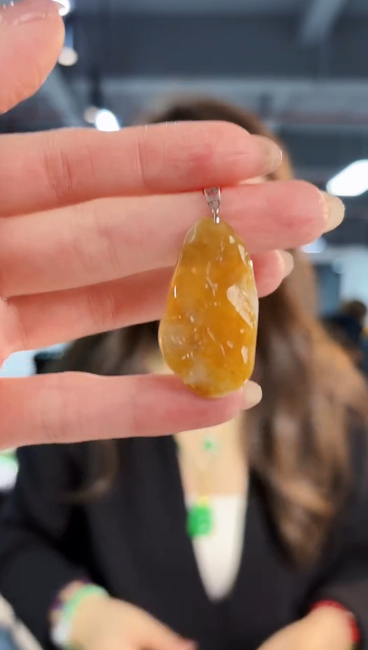【闪购商品】翡翠颈饰18K金镶嵌缅料A货/支持复检/一件