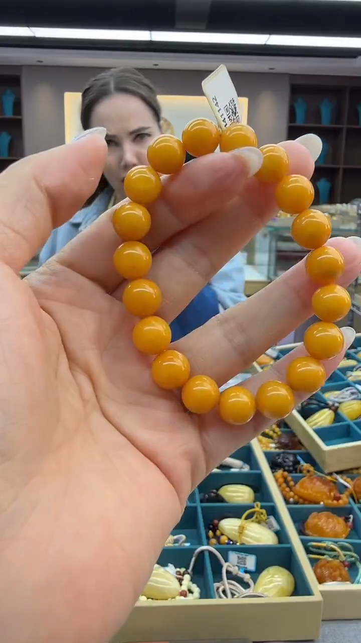 手链琥珀未镶嵌86秒拍号 假一罚三 10mm