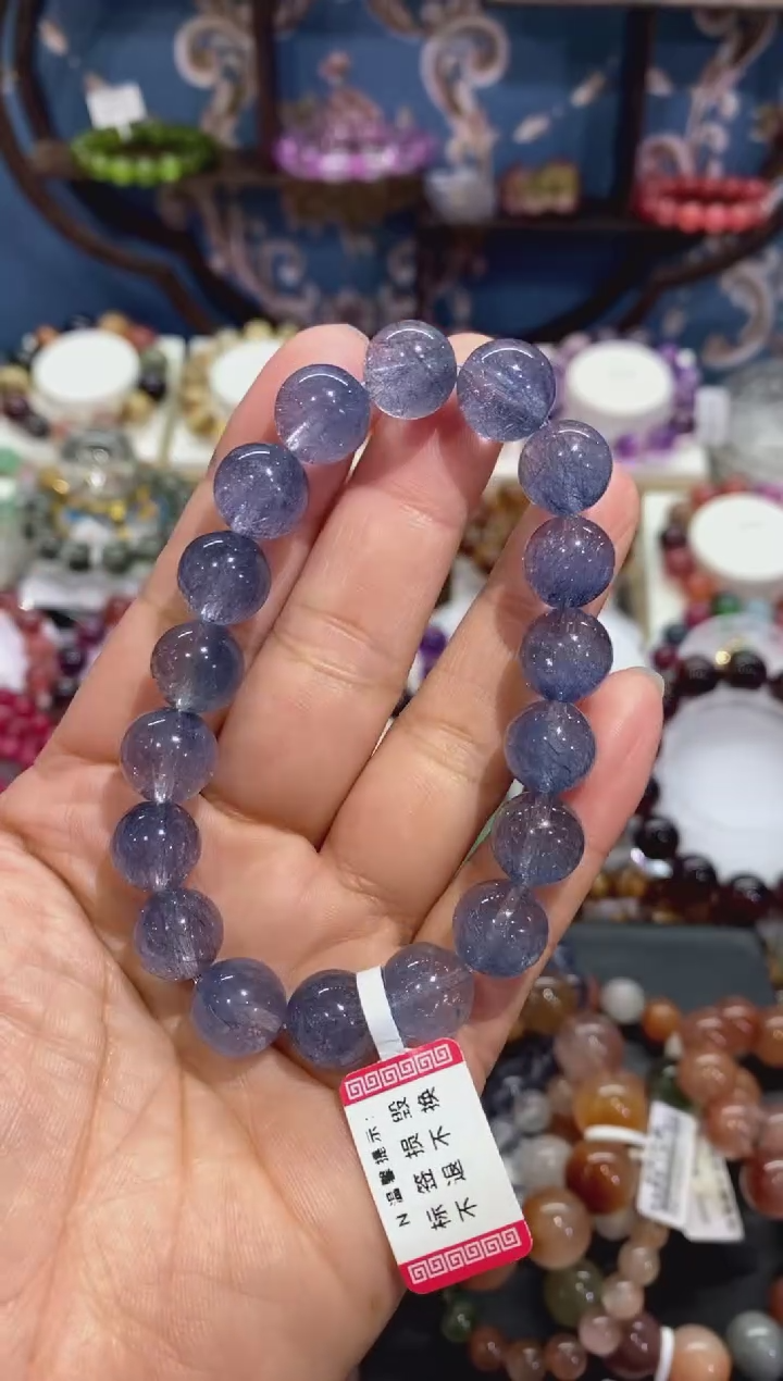 【闪购商品】水晶手串未镶嵌蓝钢丝11+