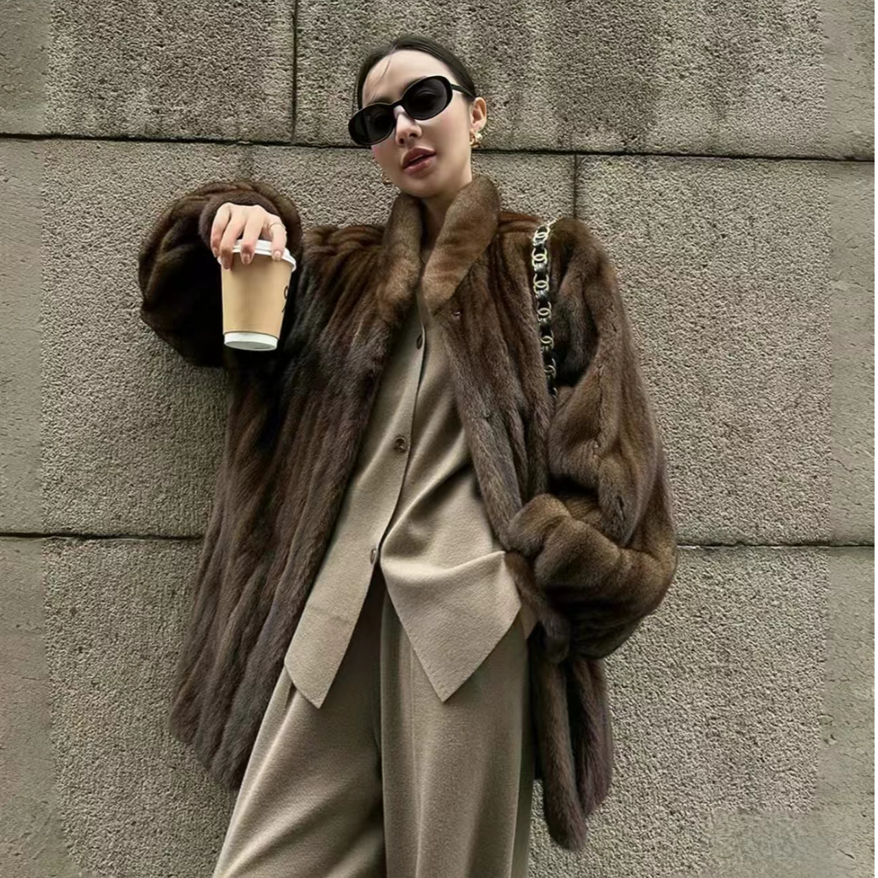 5180-9980（娟娟） 冬季 女士 皮草外套 水貂大衣专属链接