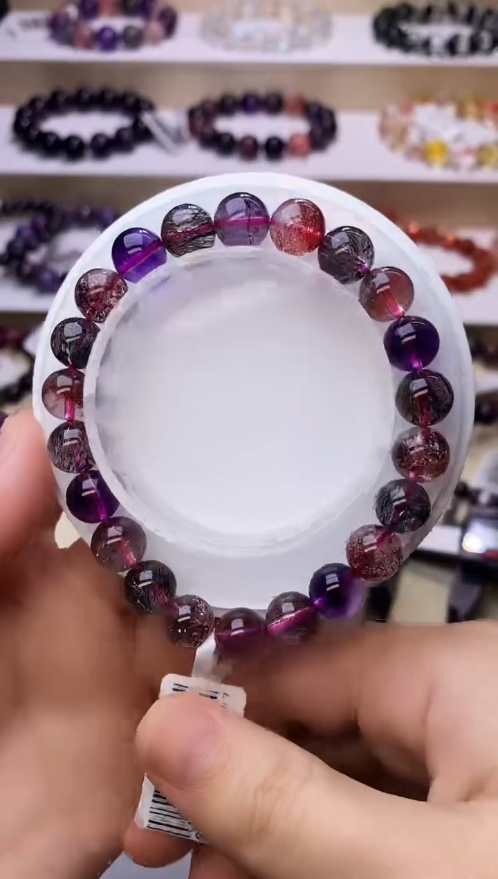 【闪购商品】水晶手链未镶嵌黑加仑超七9m+