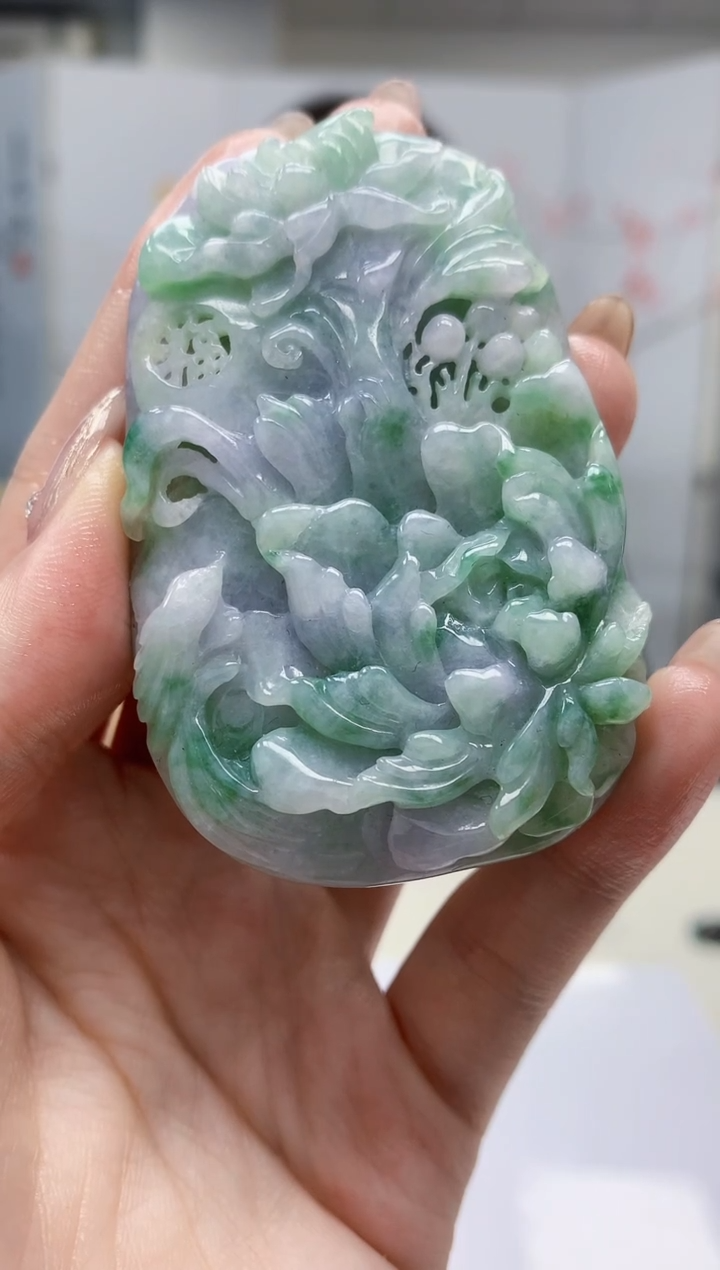 【闪购商品】定制翡翠未镶嵌4829jw-毛货挂件90