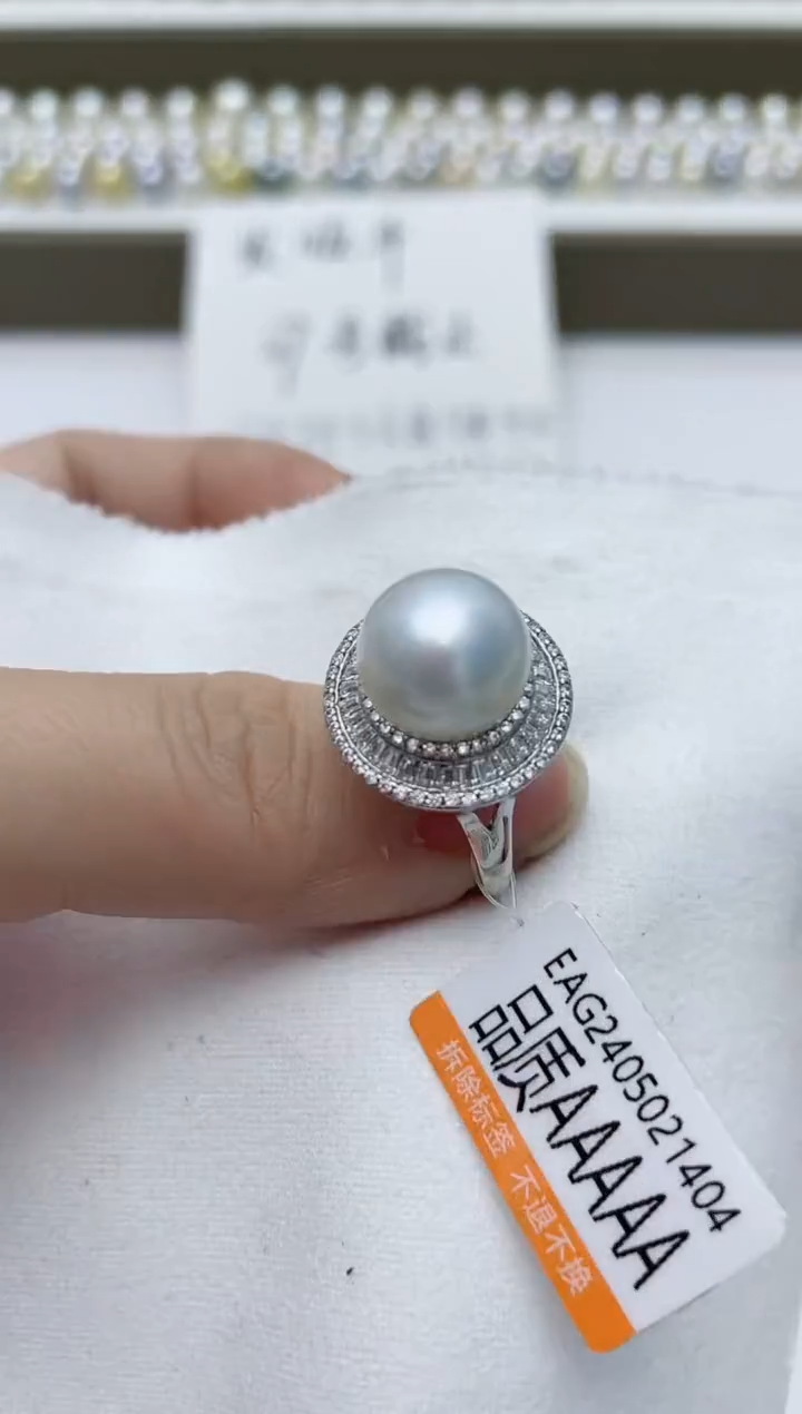 【闪购商品】海水珍珠戒指银S925镶嵌A106