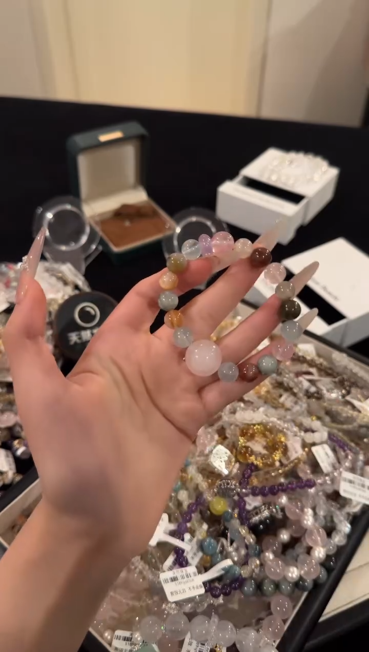 水晶手链合金彩兔毛x1908