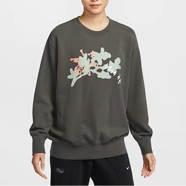 【滔搏联动】NIKE耐克女子AS W NSW CREW OS针织无帽卫衣HV8724-261