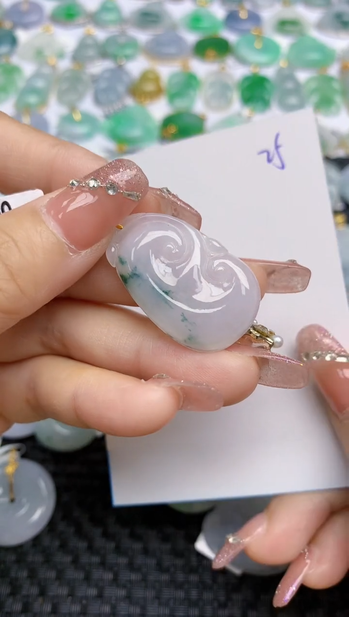 【闪购商品】翡翠颈饰18K金镶嵌天然A货翡翠 25