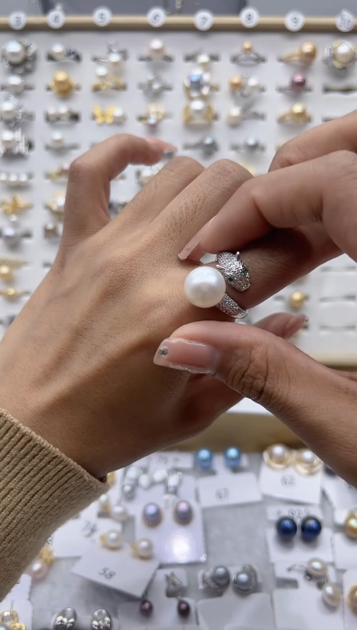 【闪购商品】淡水珍珠戒指合金12