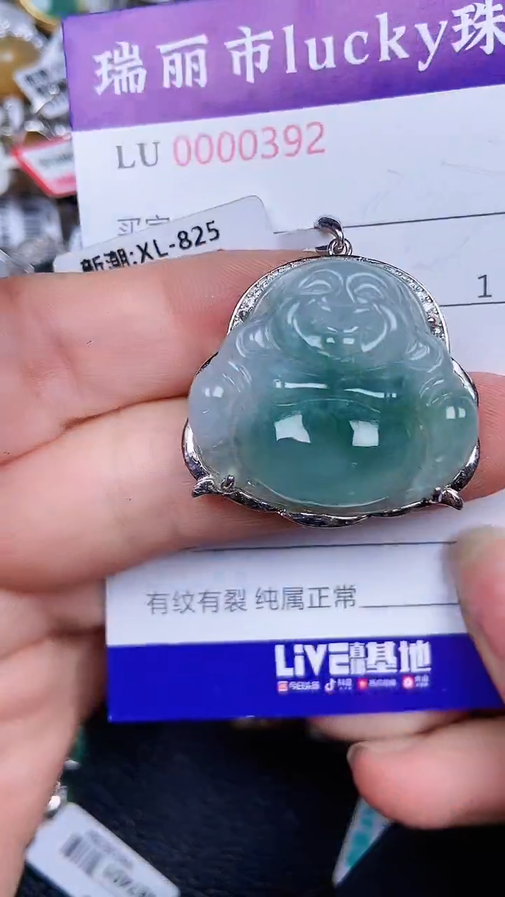 颈饰银S925镶嵌翡翠0329