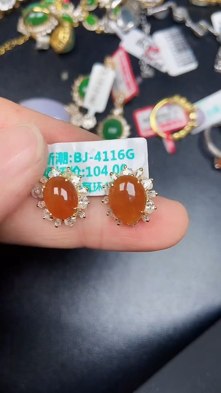 银S925镶嵌戒指翡翠3030