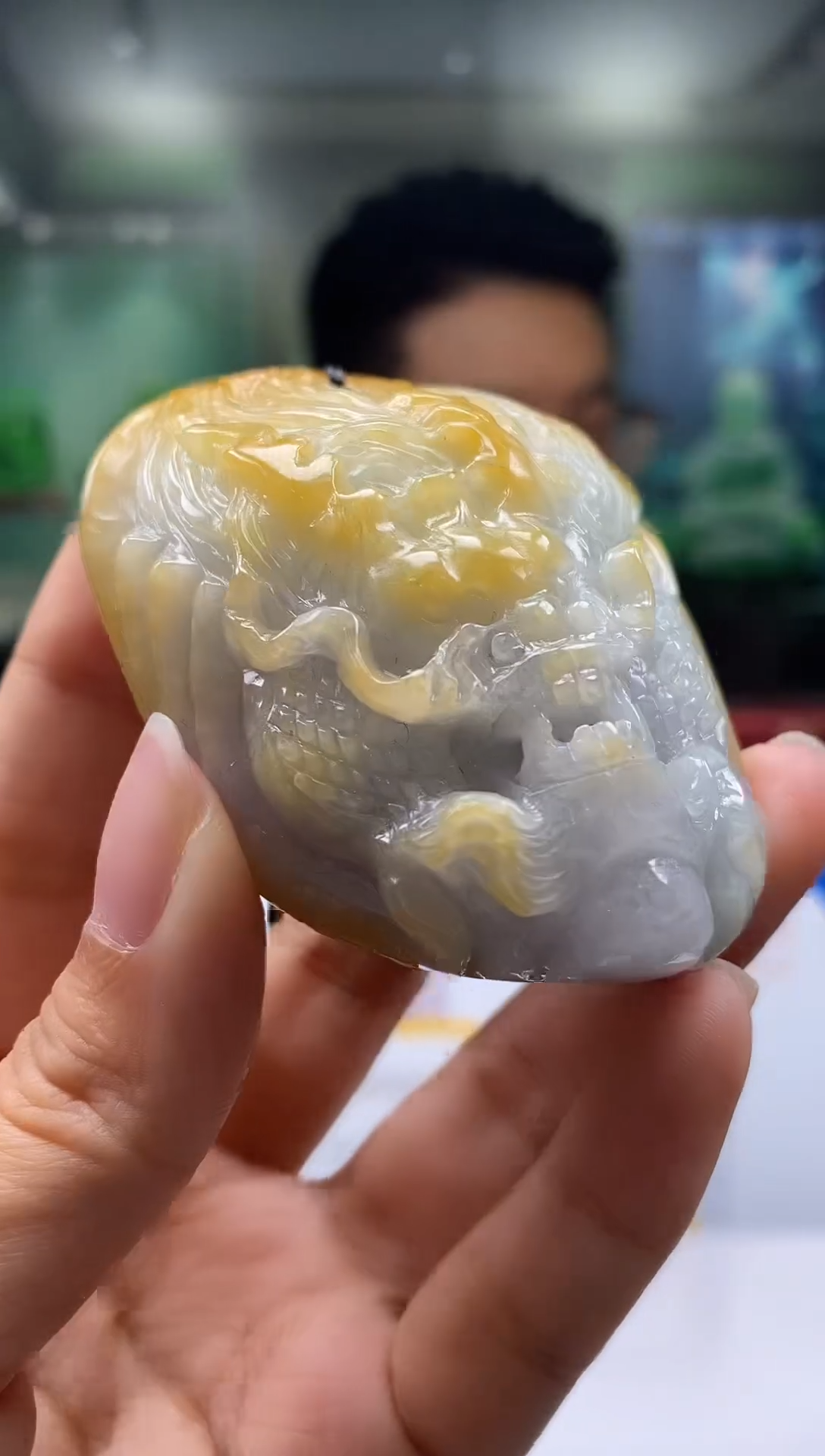 未镶嵌定制翡翠KK翡翠毛货吊坠-8