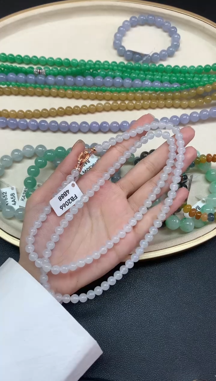 【闪购商品】翡翠项链未镶嵌珠链A468|2800