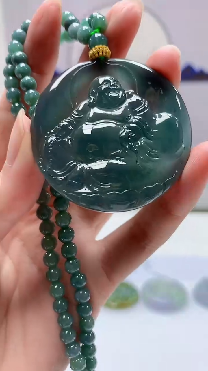 【闪购商品】定制翡翠未镶嵌5152zm-毛货挂件佛公118