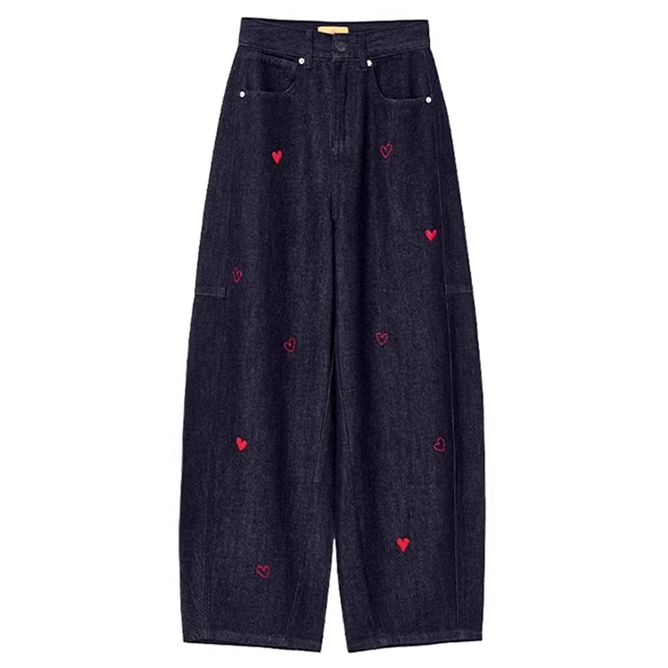 [商场同款]英国Gesamy爱心刺绣牛仔裤22W-G128