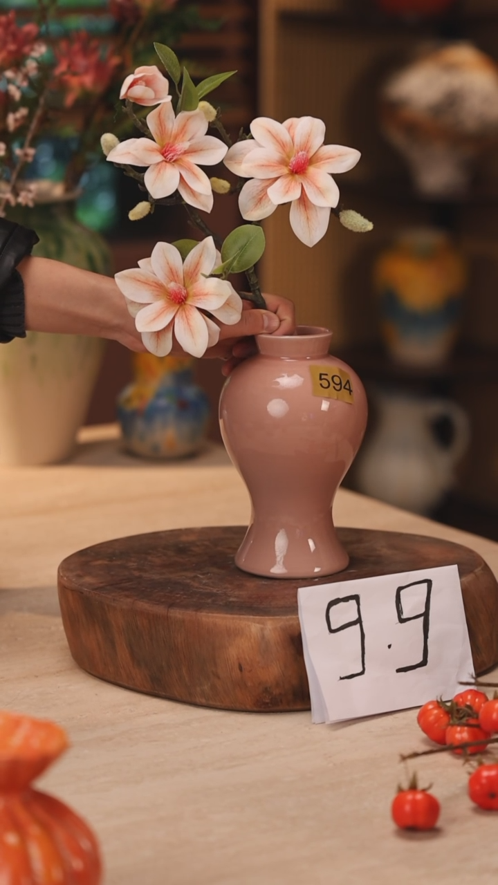 【闪购商品】陶瓷景德镇设计师手作花器摆件侘寂风