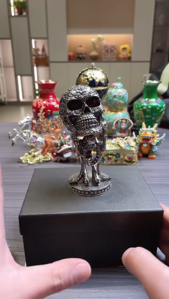 摆件七宝烧珐琅彩首饰盒